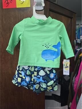 3m brand new swimsuit with rash guard from carter's item 345